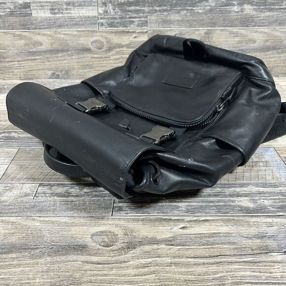 COACH MEN’S LEATHER TRACK BACKPACK - C2710 BLACK - Picture 4 of 11